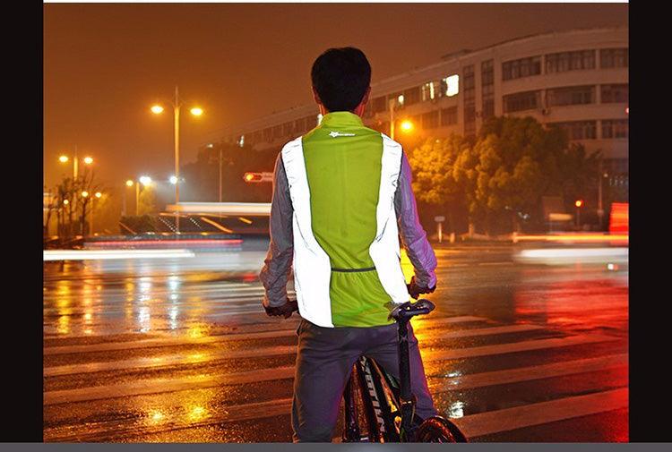 gillet sans manche reflechissant zip nuit