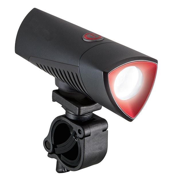 lampe avant led velo trottinette allumee