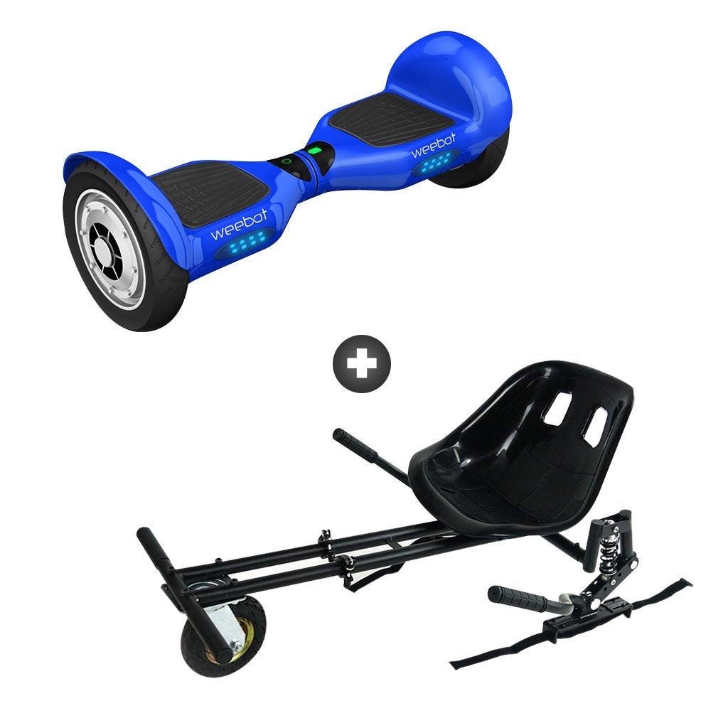 Pack Hoverkart + Hoverboard 4x4 Bleu - 10 Pouces - Weebot