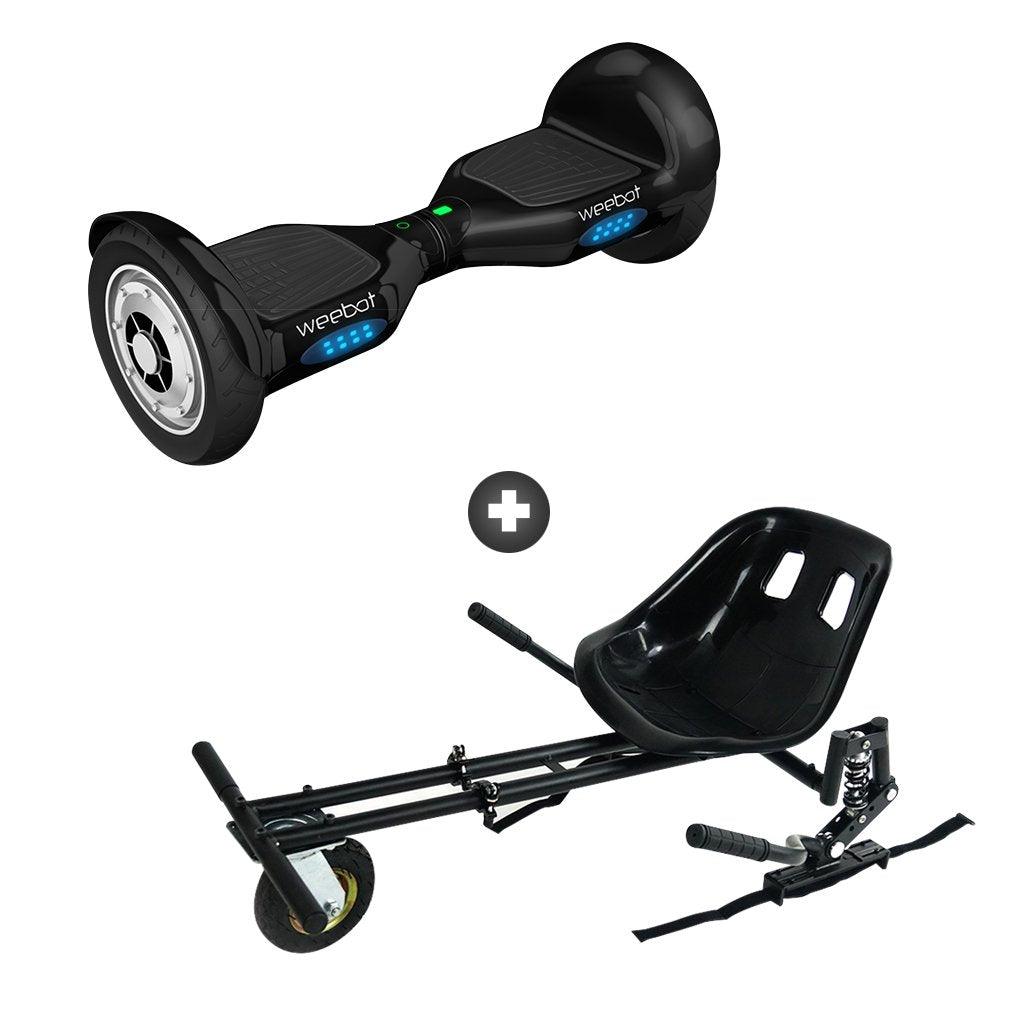 Pack Hoverkart + Hoverboard 4x4 Noir - 10 Pouces - Weebot
