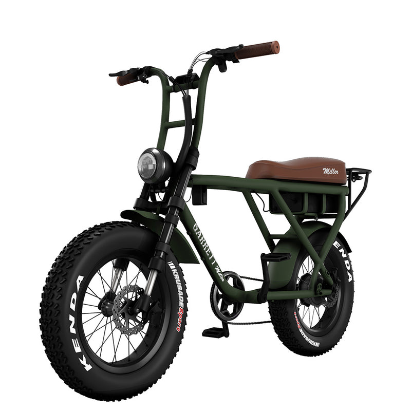 vélo électrique garrett miller x vert kaki profil fat bike nouvelle version 2021 afficheur display