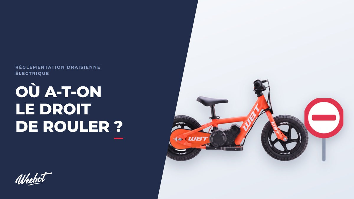 Draisienne électrique WBT et panneau d'interdiction de circuler