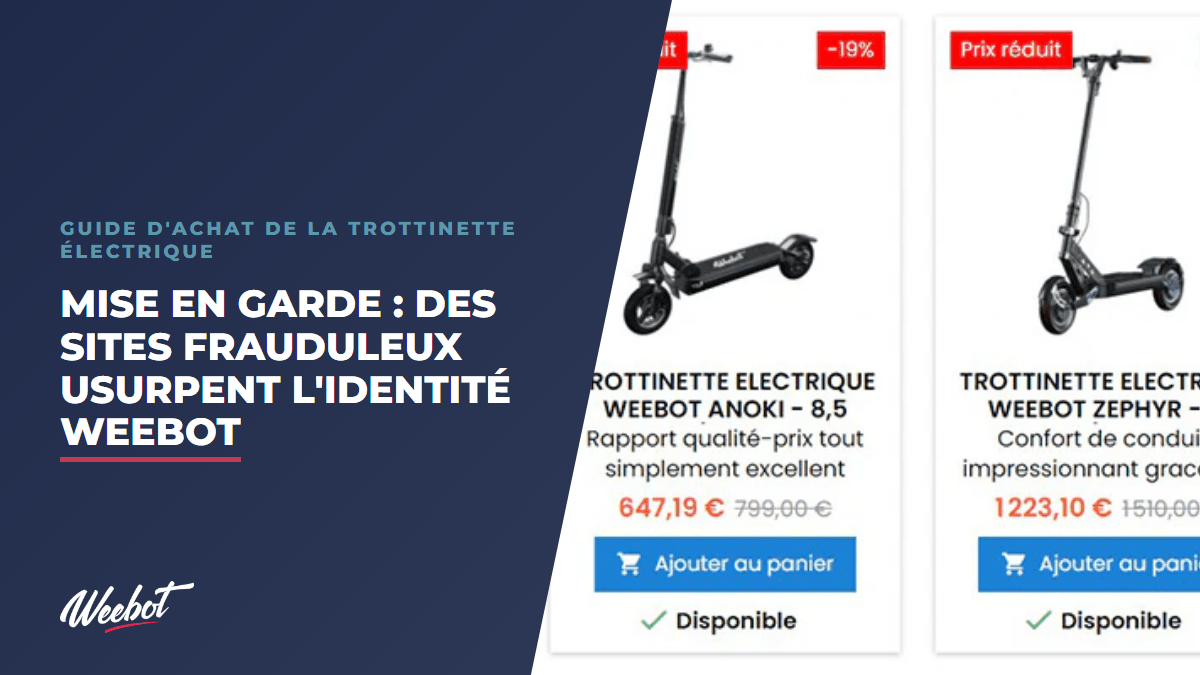 Mise en garde : des sites frauduleux usurpent l'identité Weebot - Weebot