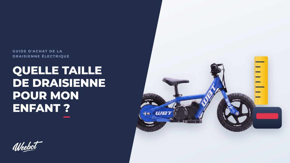 Draisienne électrique WBT et mètre déroulé posé à côté