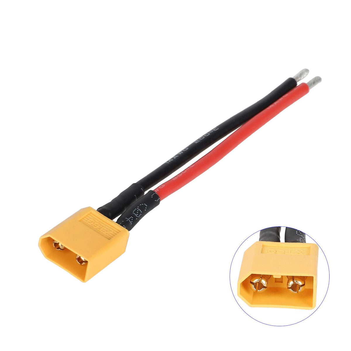 Câble de Batterie Connecteur XT60 Mâle 14AWG 10cm, vue 5