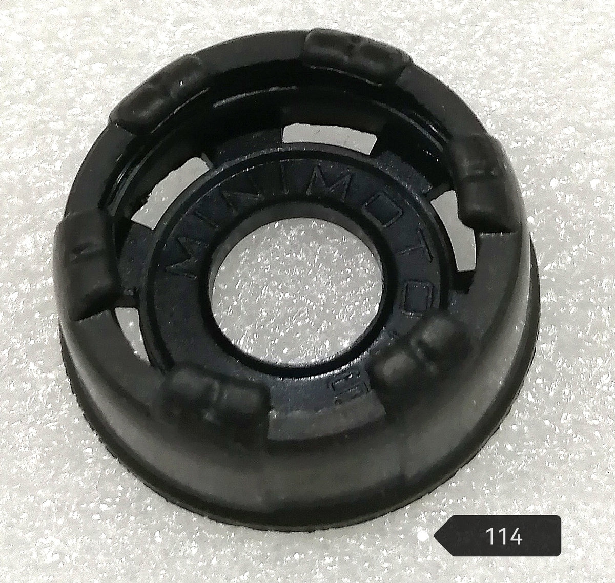 Cache rond en plastique noir pour éclairage LED sous deck Minimotors