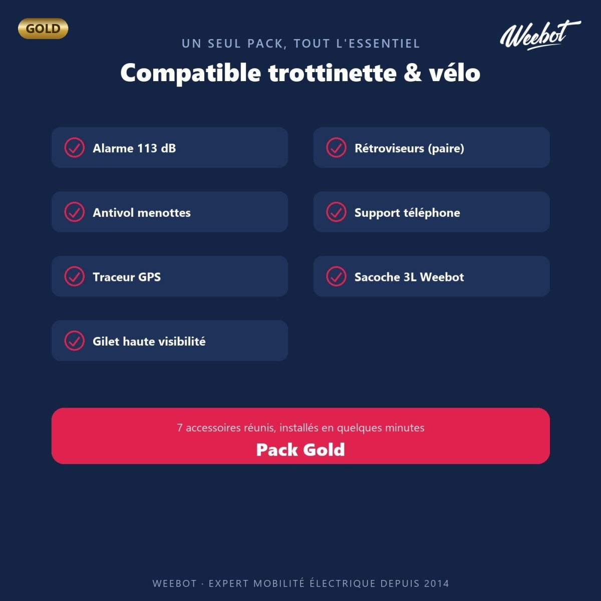 Pack Gold - Accessoires - Weebot