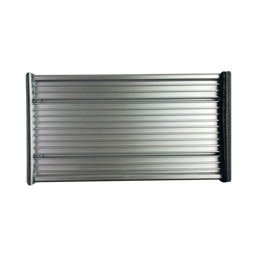 Boîtier de contrôleur bimoteur 72V 50A en aluminium argenté vu de dessus