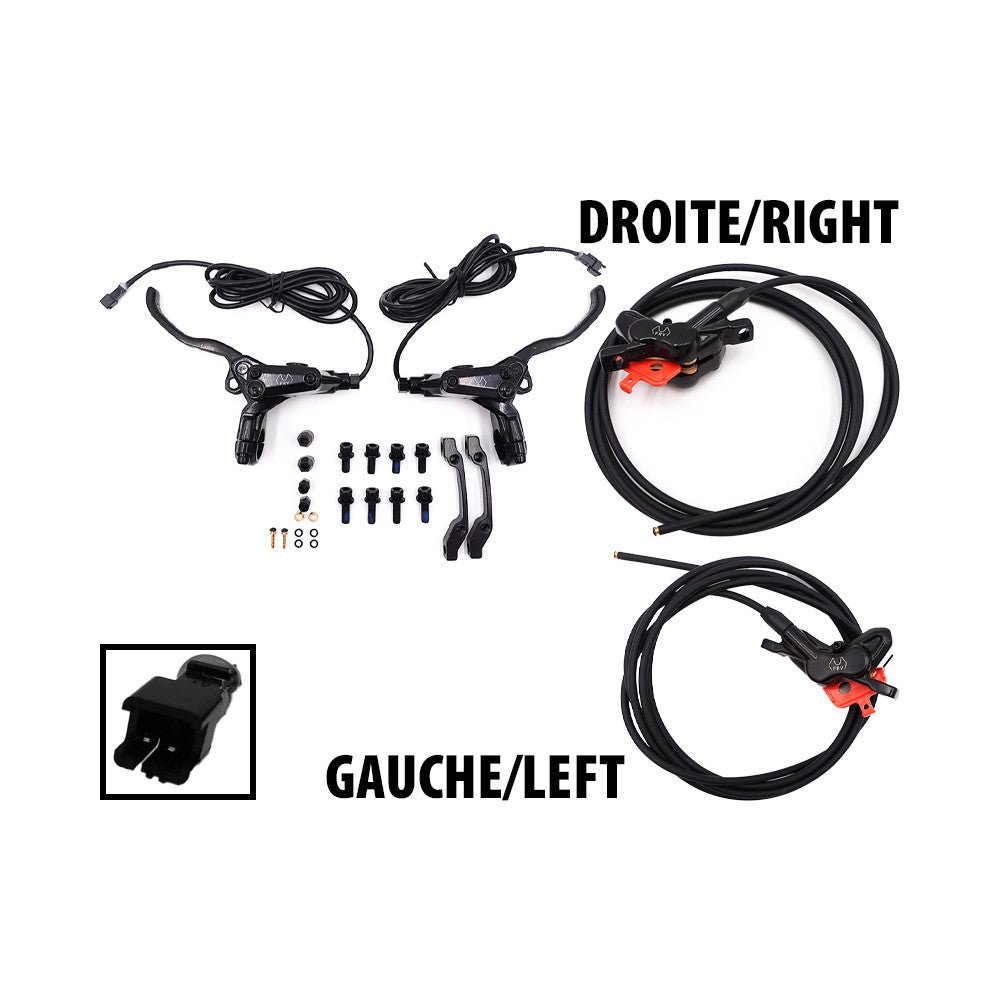 Kit Freins Hydrauliques 4 Pistons FRV avec Connecteur SM (1x AR Gauche / AV Droite + 1x AR Droite / AV Gauche) - Weebot