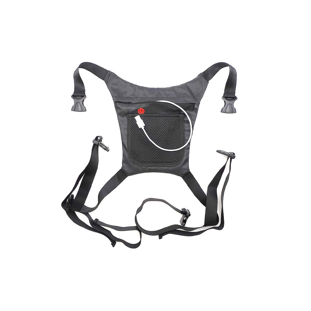 Gilet de Signalisation LED Réfléchissant Jaune avec Télécommande pour Trottinette Électrique