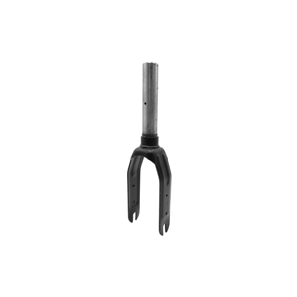 Fourche avant noire et argentée pour trottinette électrique vue de face