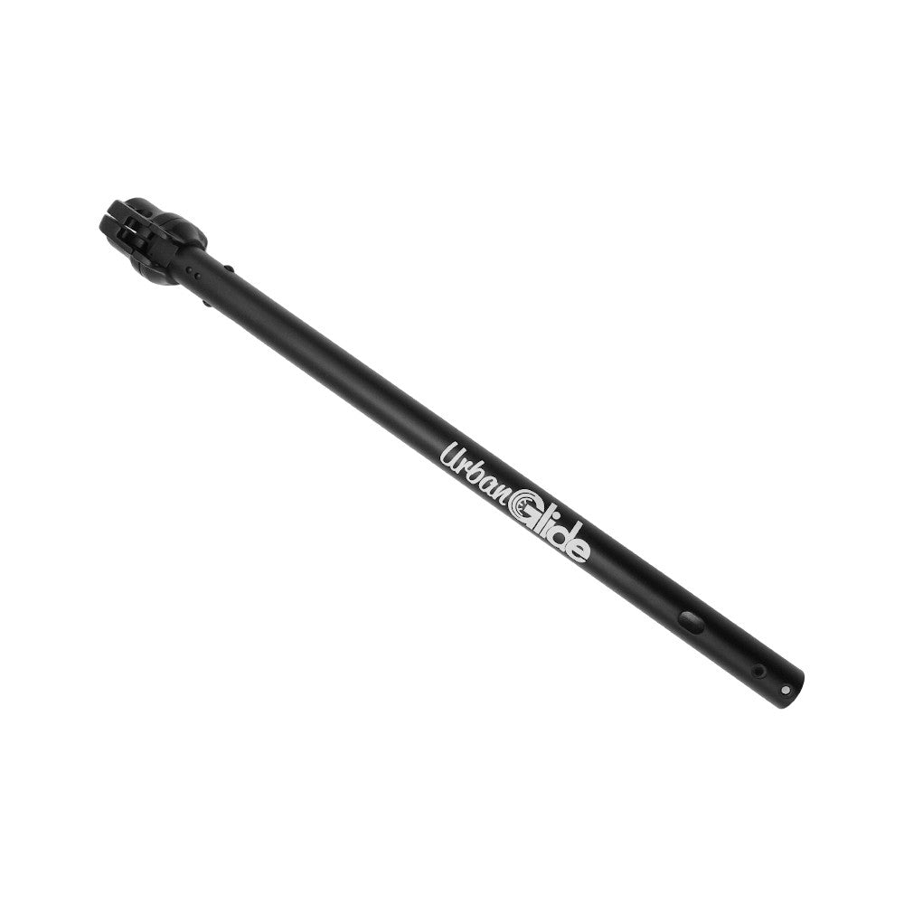 Potence noire pour trottinette électrique UrbanGlide sur fond blanc.