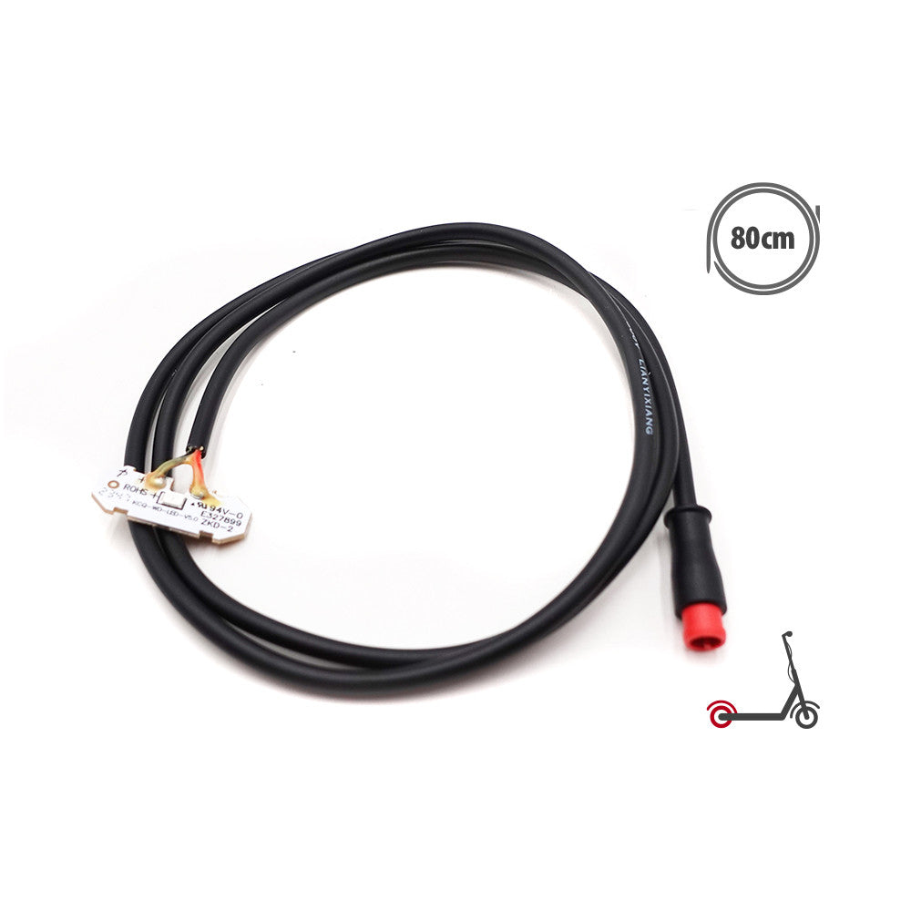 Câble de LED arrière de 80 cm avec connecteur rouge et petite carte électronique