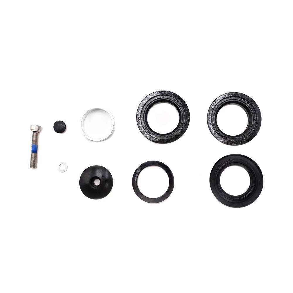 Kit de roulements de direction avec coupelles et visserie pour trottinette électrique sur fond blanc