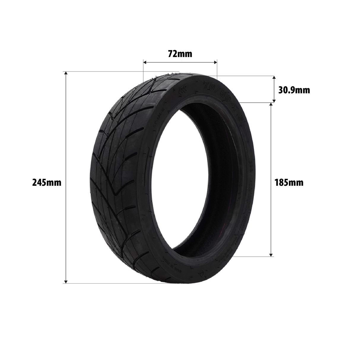 Pneu Tubeless 70/60-7.5 pour Trottinette Électrique