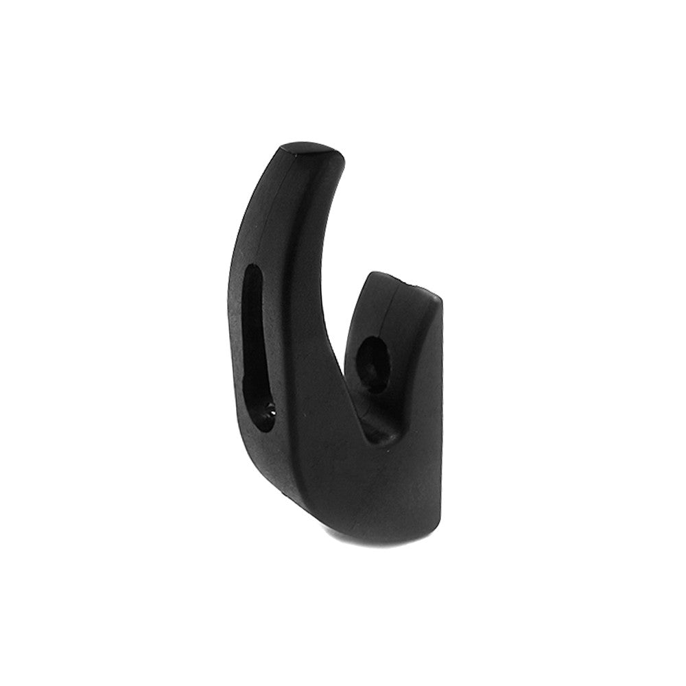Crochet support de sac noir pour trottinette électrique Xiaomi M365 vu de trois-quarts