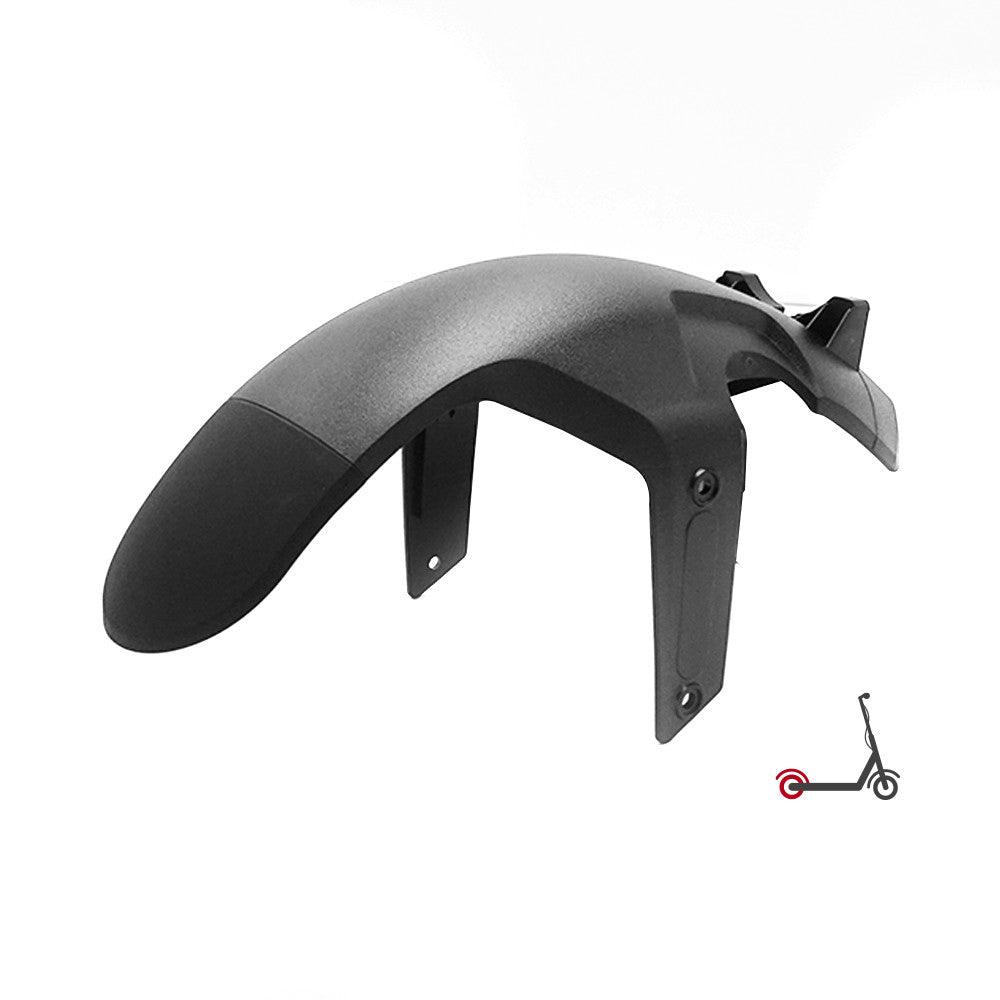 Garde-boue avant noir en plastique pour trottinette électrique vu de trois-quarts
