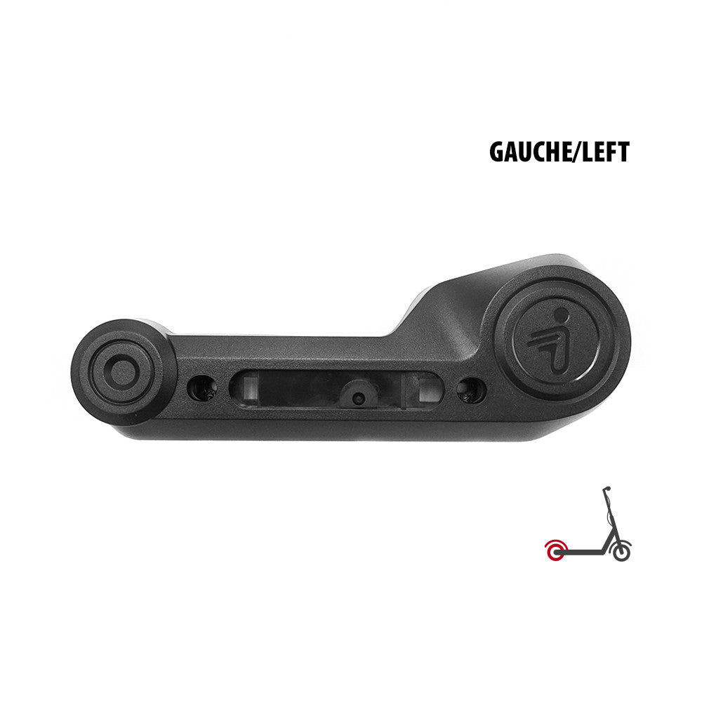 Cache de fourche arrière gauche noir pour trottinette électrique vu de profil