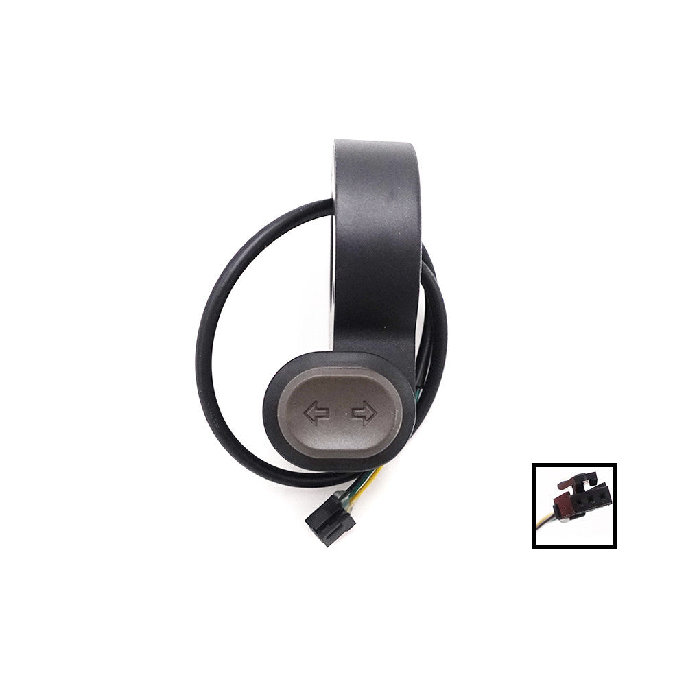 Commodo de clignotants noir avec bouton à double flèche et câble de connexion