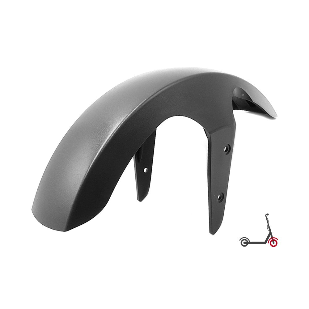 Garde-boue avant noir pour trottinette électrique vu en perspective sur fond blanc