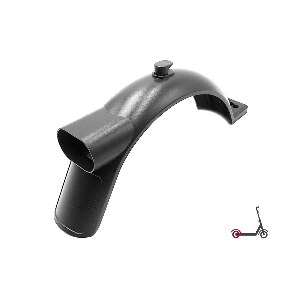 Garde-boue arrière noir en plastique pour trottinette électrique vu de trois quarts