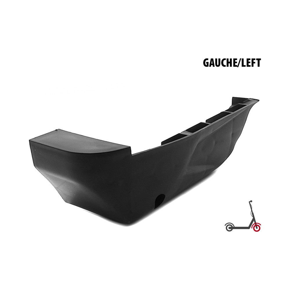 Angle avant gauche en plastique noir pour trottinette électrique