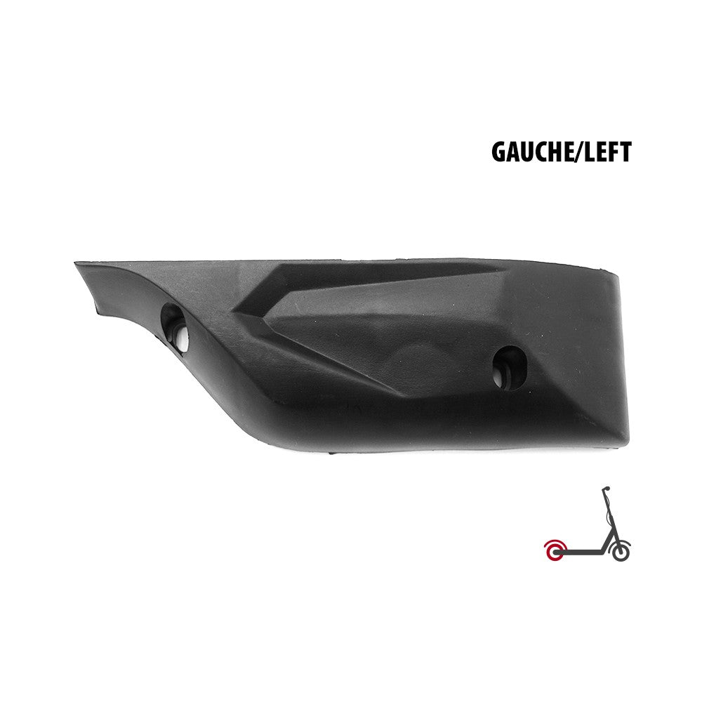 Cache plastique arrière gauche noir pour trottinette électrique vu de profil