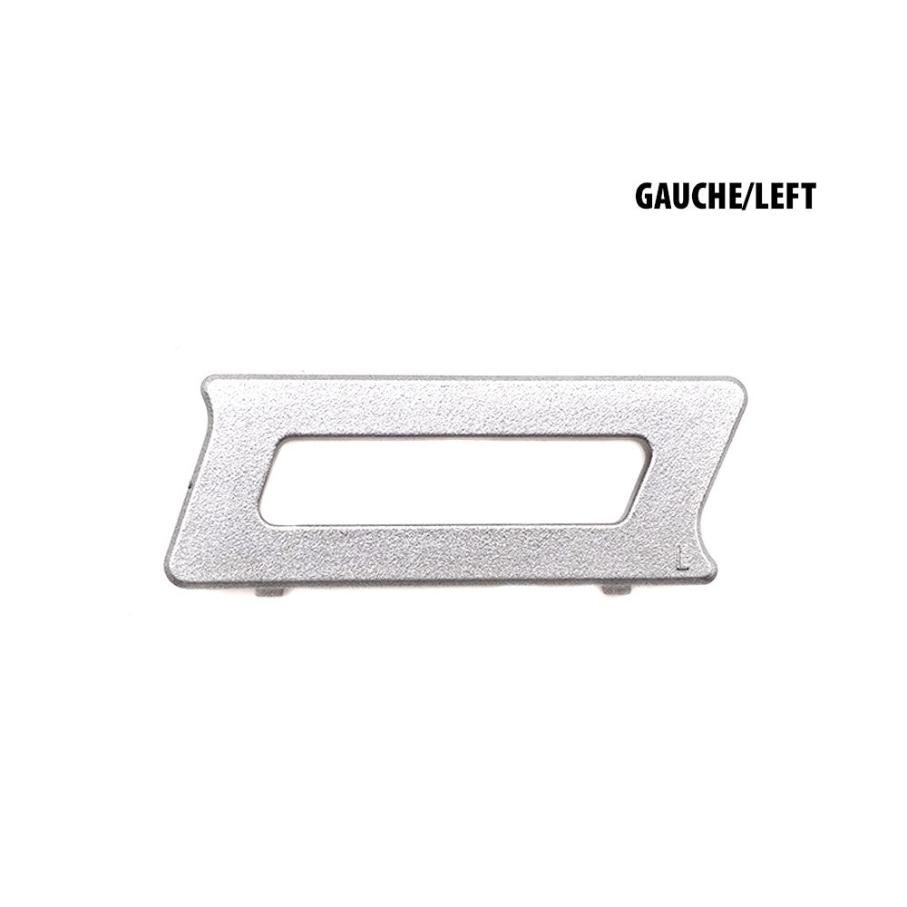 Insert décoratif gris de bras oscillant gauche vu de face