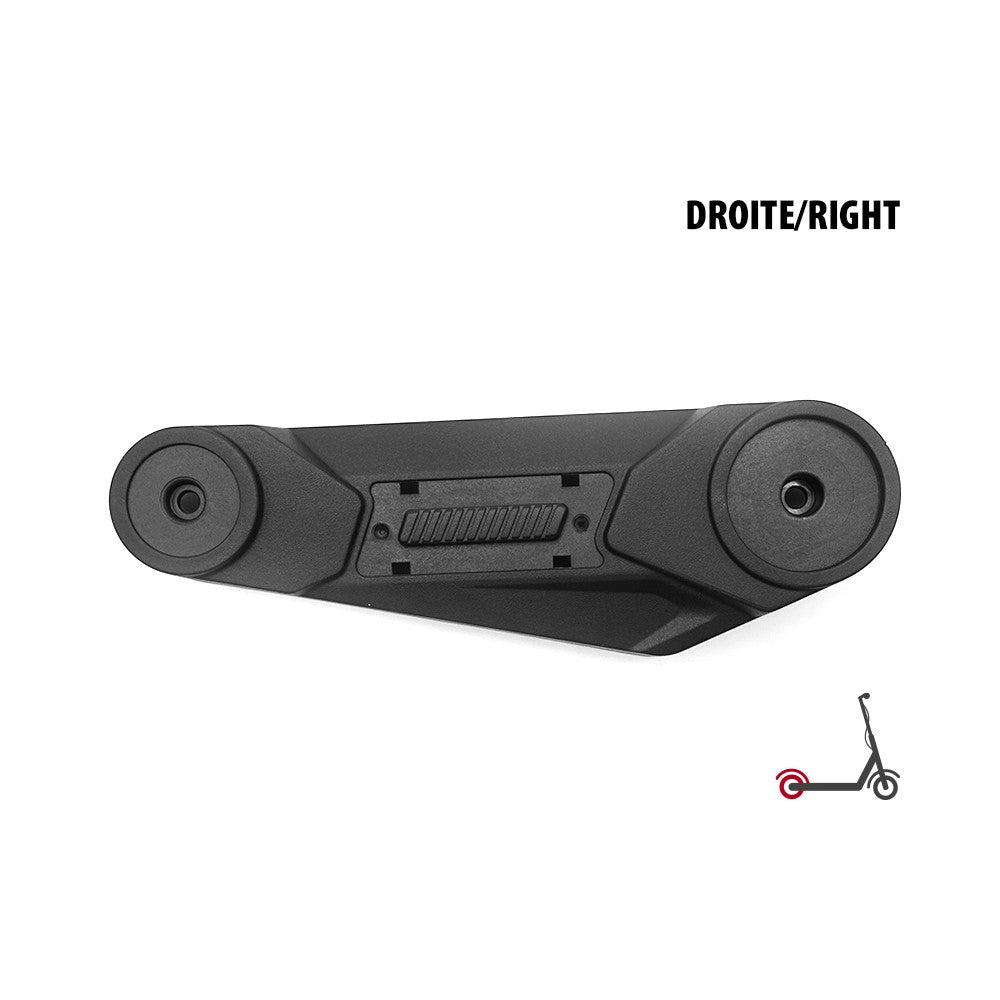 Cache en plastique noir pour bras oscillant arrière droit de trottinette électrique
