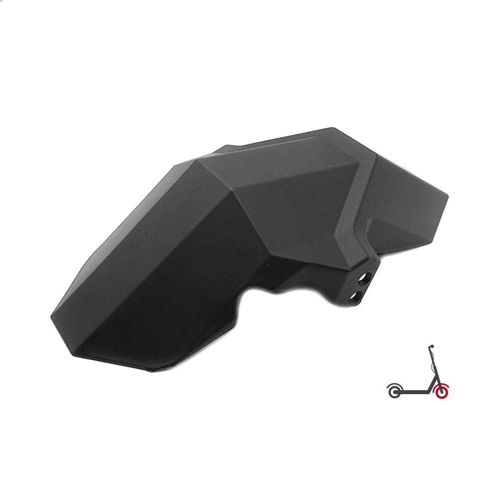 Garde-boue avant noir en plastique pour trottinette électrique vu de trois-quarts