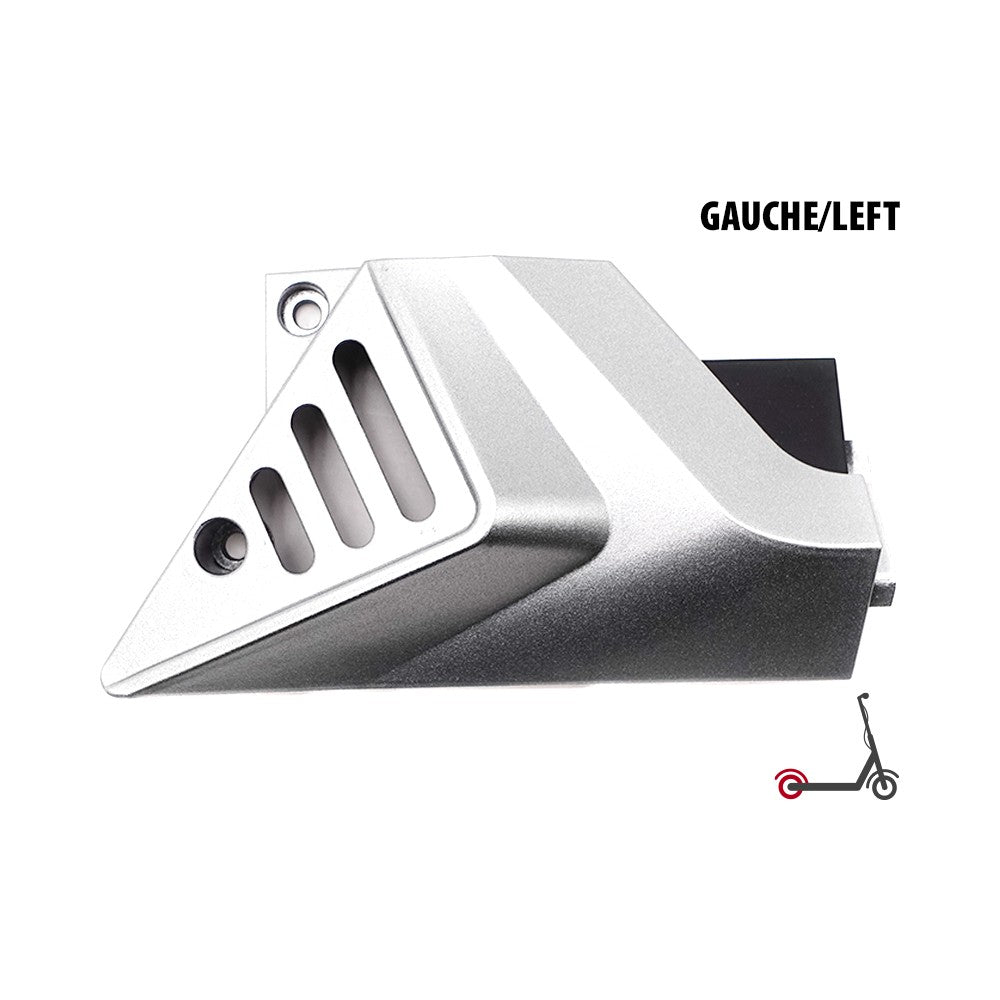 Cache arrière gauche gris avec aérations pour trottinette électrique.