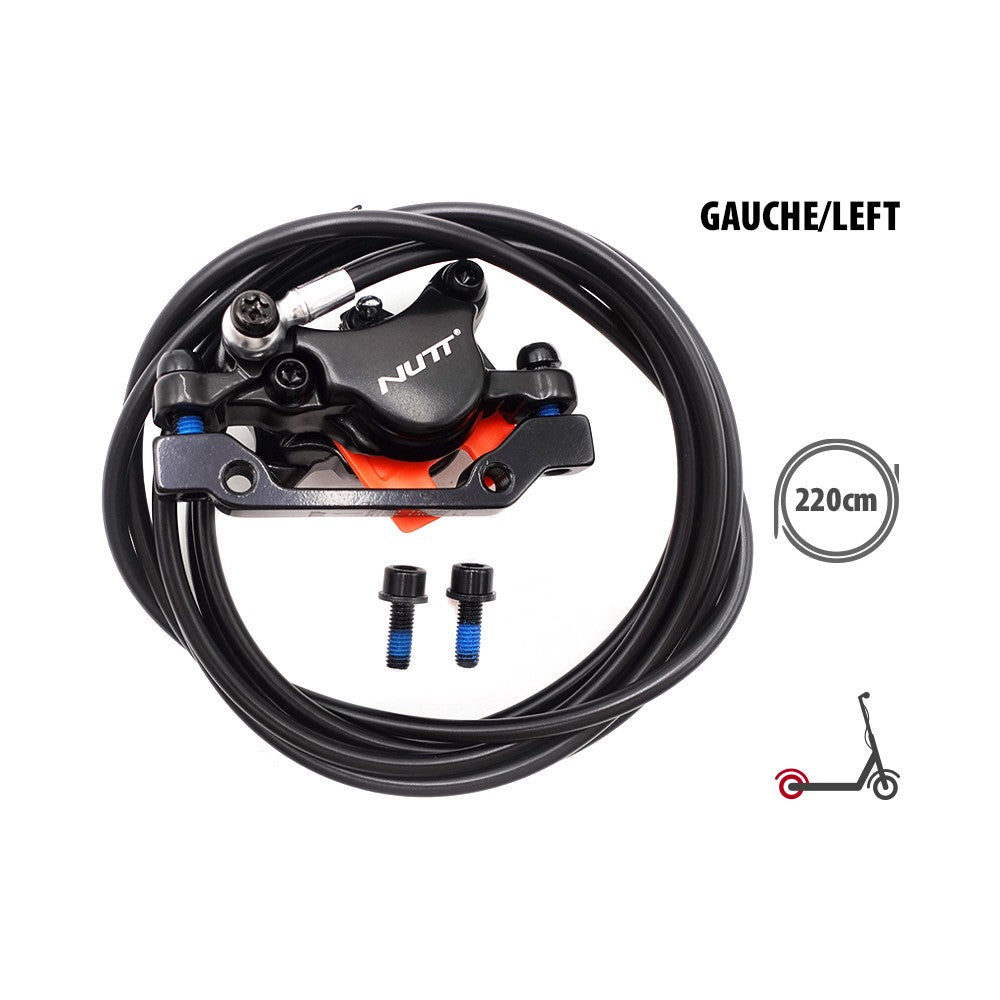 Kit Freins Hydrauliques NUTT 2 Pistons Connecteur Étanche (2 Étriers Droits) pour Trottinette Électrique