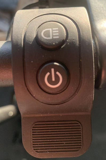 Accélérateur au pouce noir avec boutons d'allumage et d'éclairage pour trottinette électrique Dualtron Dolphin