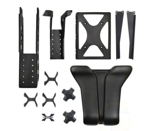 Kit de selle complet noir comprenant le siège, les supports métalliques et les éléments de fixation pour Dualtron X Limited