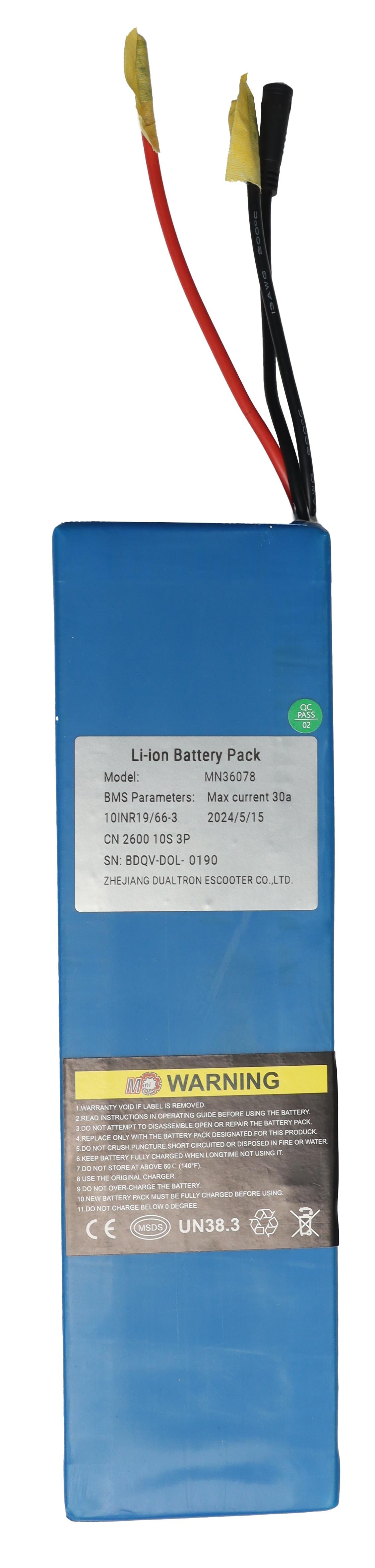 Batterie interne 36V 7,8Ah sous gaine bleue pour Dualtron Dolphin