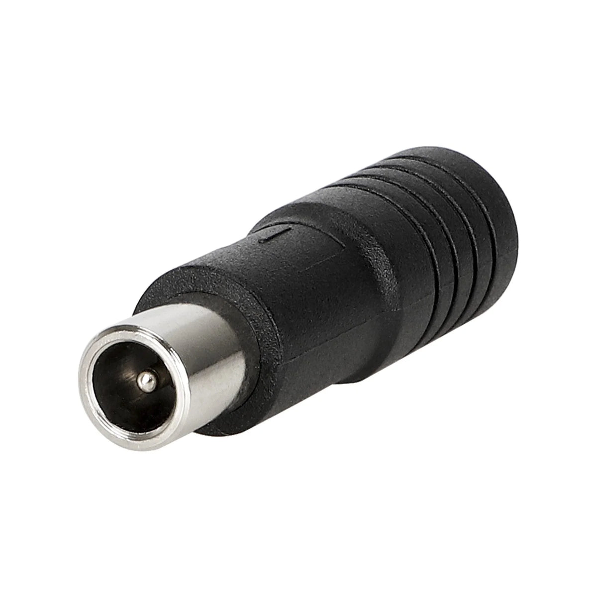 Adaptateur de prise de charge noir DC 5,5x2,1 mm vu en perspective