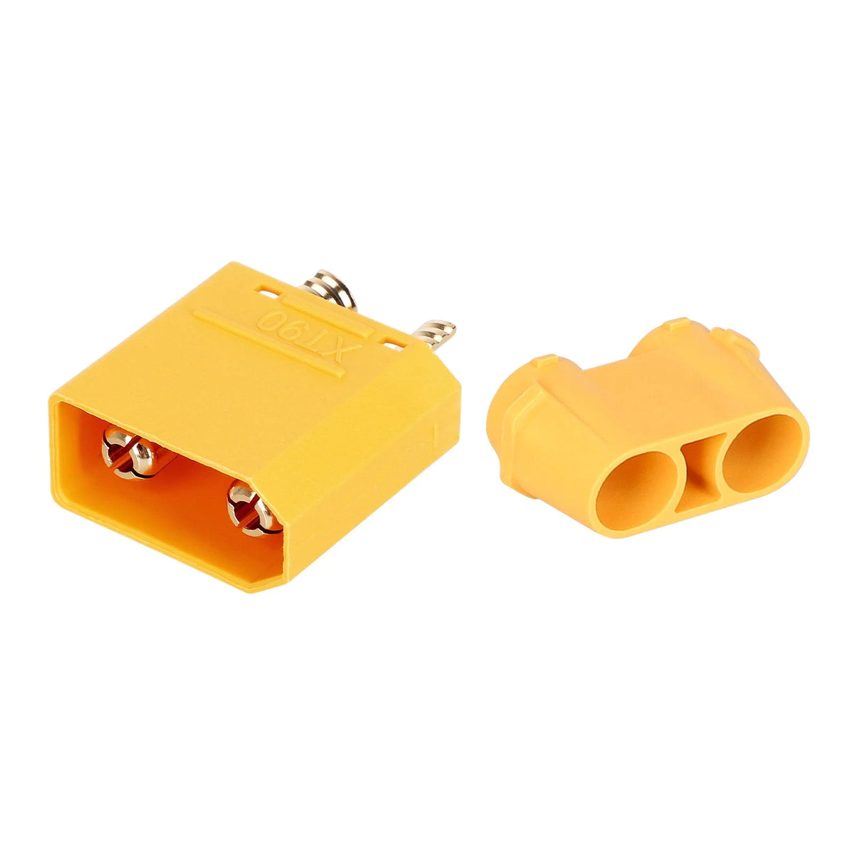 Connecteur Amass XT90 mâle jaune et son capot de protection