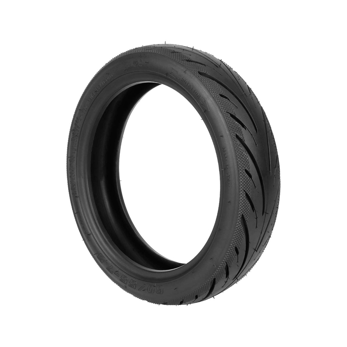 Pneu tubeless Yuanxing 10 pouces noir vu de trois quarts