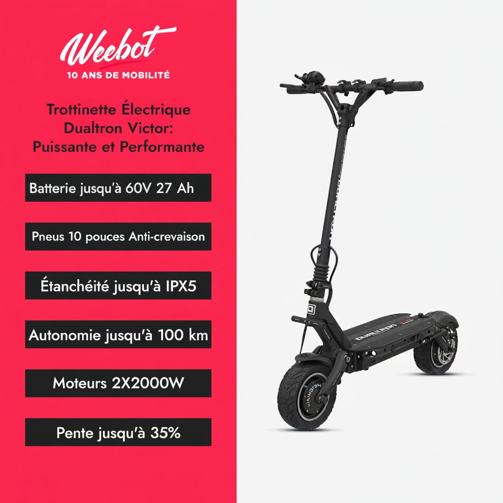 Trottinette Électrique Dualtron Victor : Puissante et Performante - Weebot