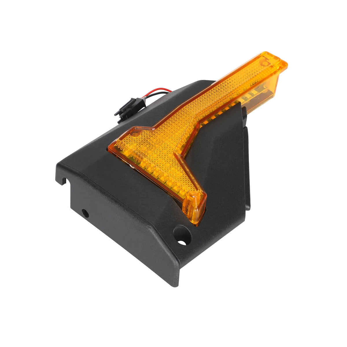 Carénage arrière droit noir avec feu d'éclairage orange pour trottinette électrique