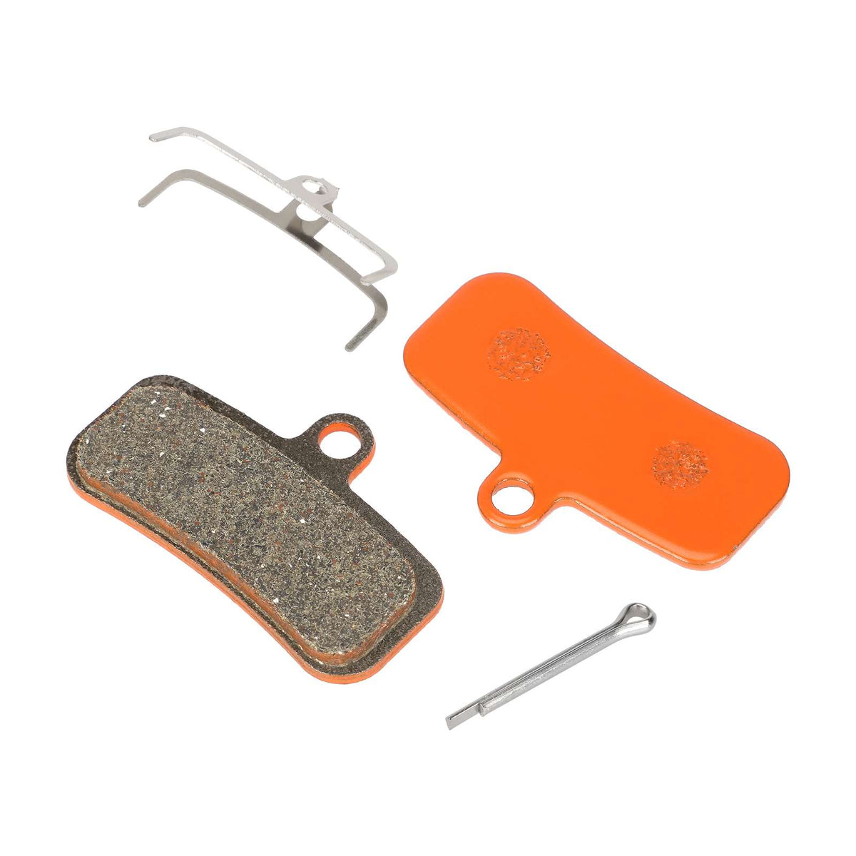 Plaquettes de frein céramique orange avec ressort et goupille