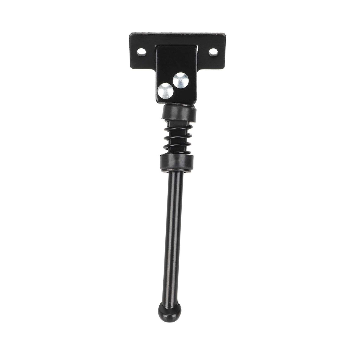 Béquille inclinée noire de 18 cm avec ressort et plaque de fixation