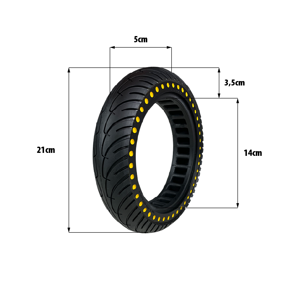 Pneu Plein 8.5x2 Jaune pour Trottinette Électrique