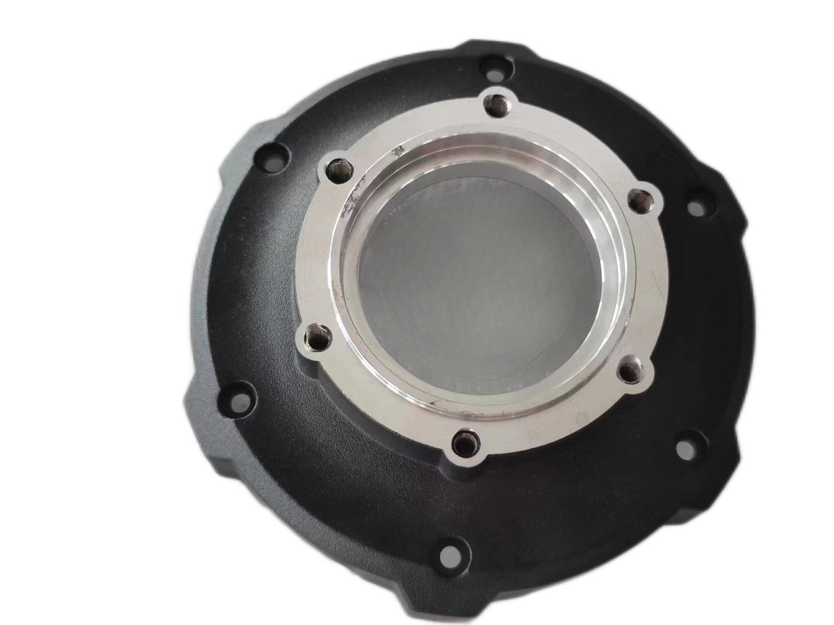 Capot moteur noir et argenté côté disque pour trottinette électrique Dualtron Storm