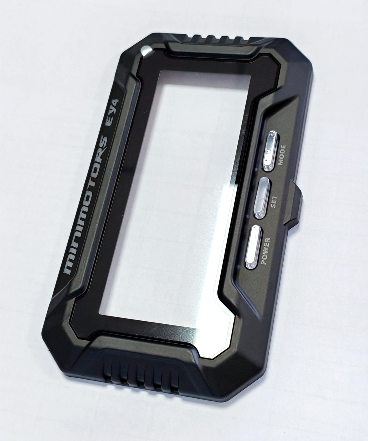 Capot supérieur d'afficheur Minimotors EY4 noir avec vitre intégrée et boutons Power, Set et Mode