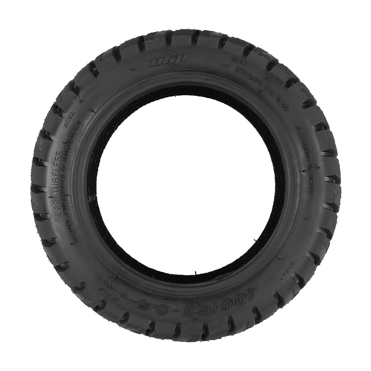 Pneu Tubeless Tout-Terrain 10 Pouces (100/65-6,5) avec Chambre à Air Valve Coudée 90°, vue 4