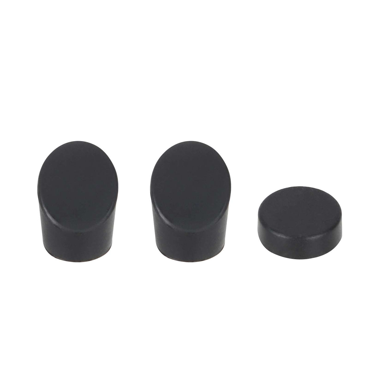 Trois bouchons en silicone noir pour vis de garde-boue arrière de trottinette électrique