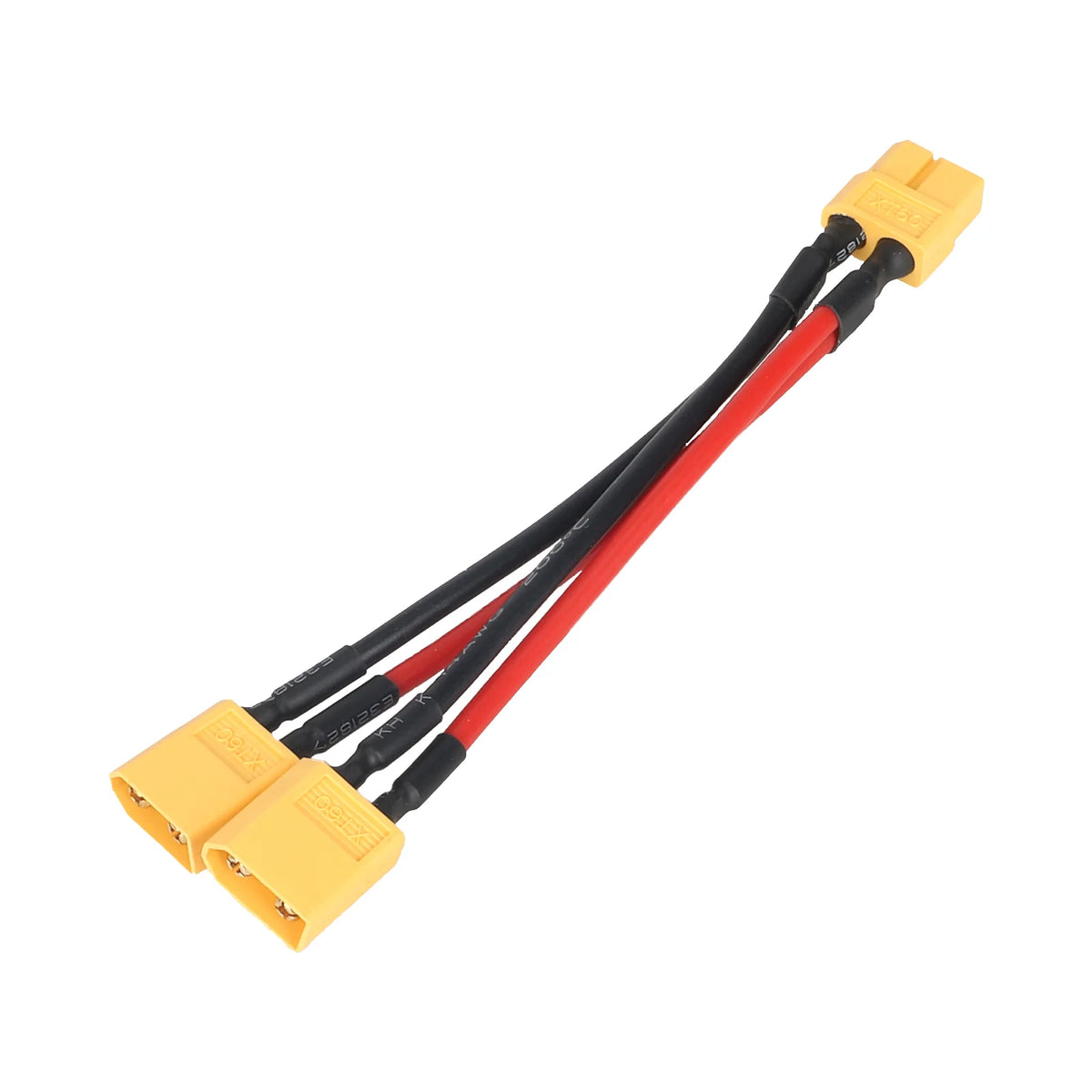 Câble adaptateur XT60 1 femelle vers 2 mâles avec connecteurs jaunes
