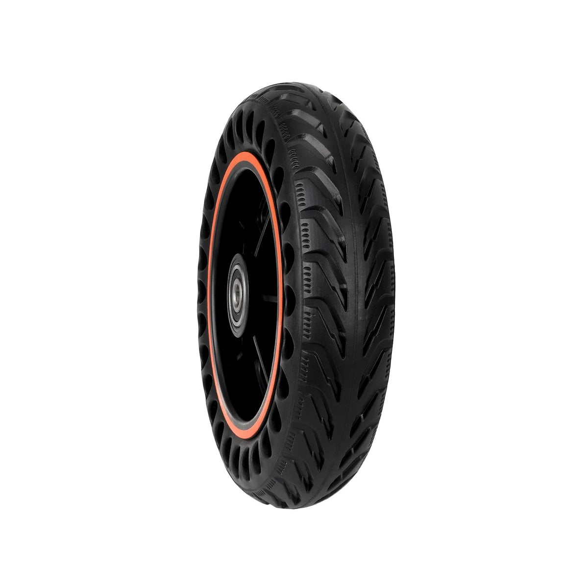 Roue Avant Complète d'Origine avec Pneu Plein Alvéolé et Liseré Orange, vue 5