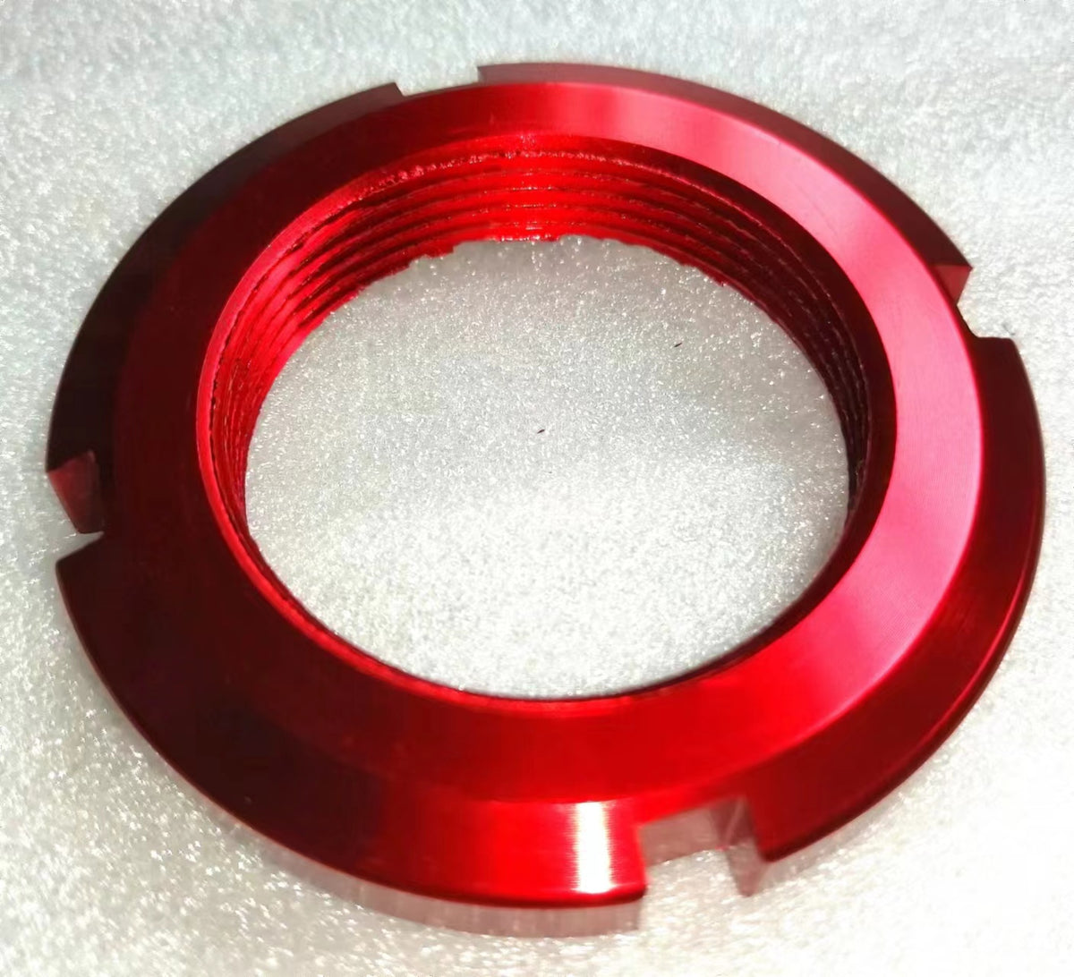 Écrou de direction épais rouge anodisé pour trottinette électrique Dualtron